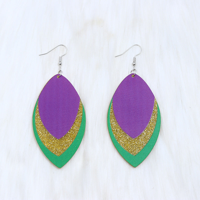 Wholesale Carnival Vintage Crown Mask  Mardi Gras Earrings